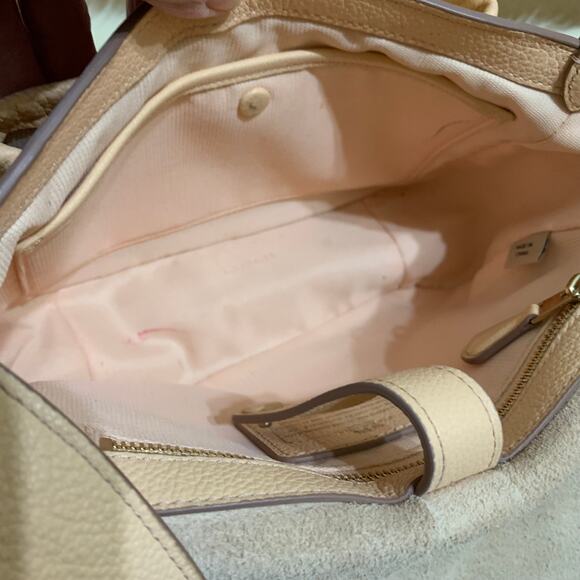 COACH DAKOTAH Apricot Leather Small Whipstitched Flap Saddle Crossbody 34397 - Picture 10 of 15